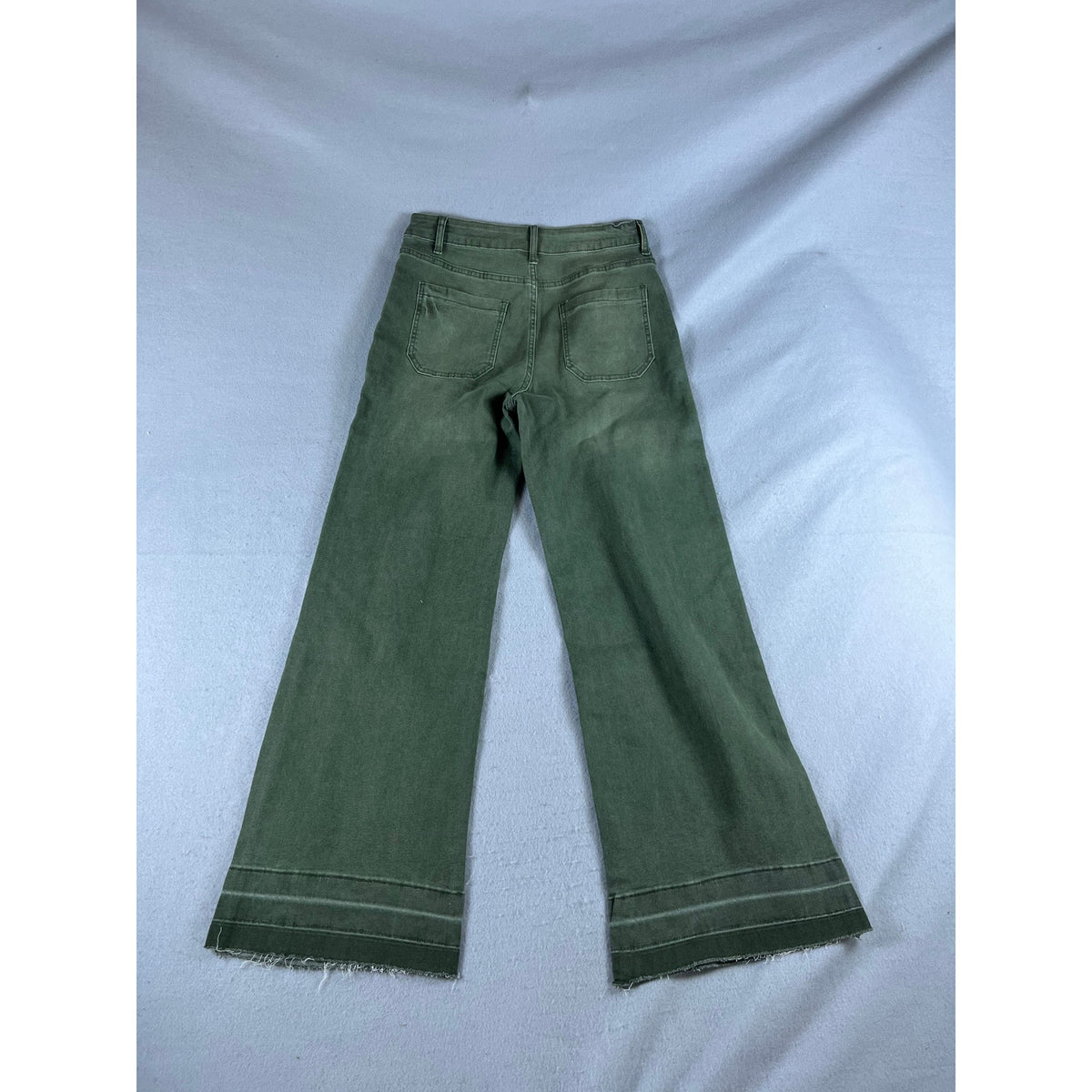 Womens Wide Leg High Rise Denim Pants - L