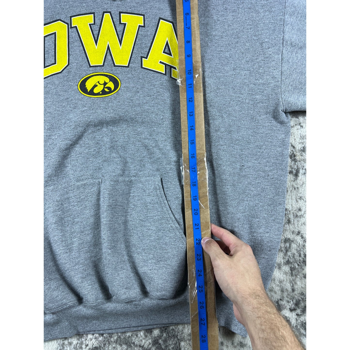 Vintage Grey Iowa Hawkeyes Hoodie - XXL