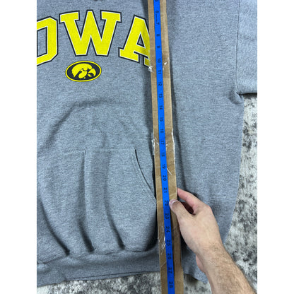 Vintage Grey Iowa Hawkeyes Hoodie - XXL
