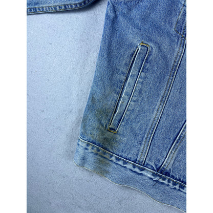 Vintage 90s Structure Denim Trucker Jacket - XL