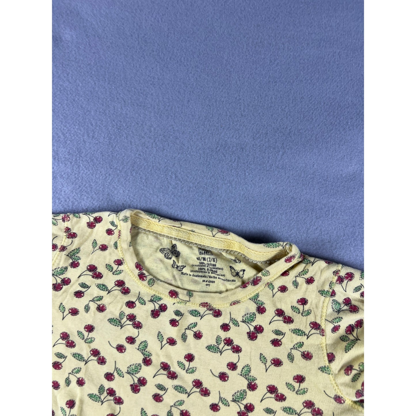 Faded Glory Cherry Print T-Shirt Girls - 7/8