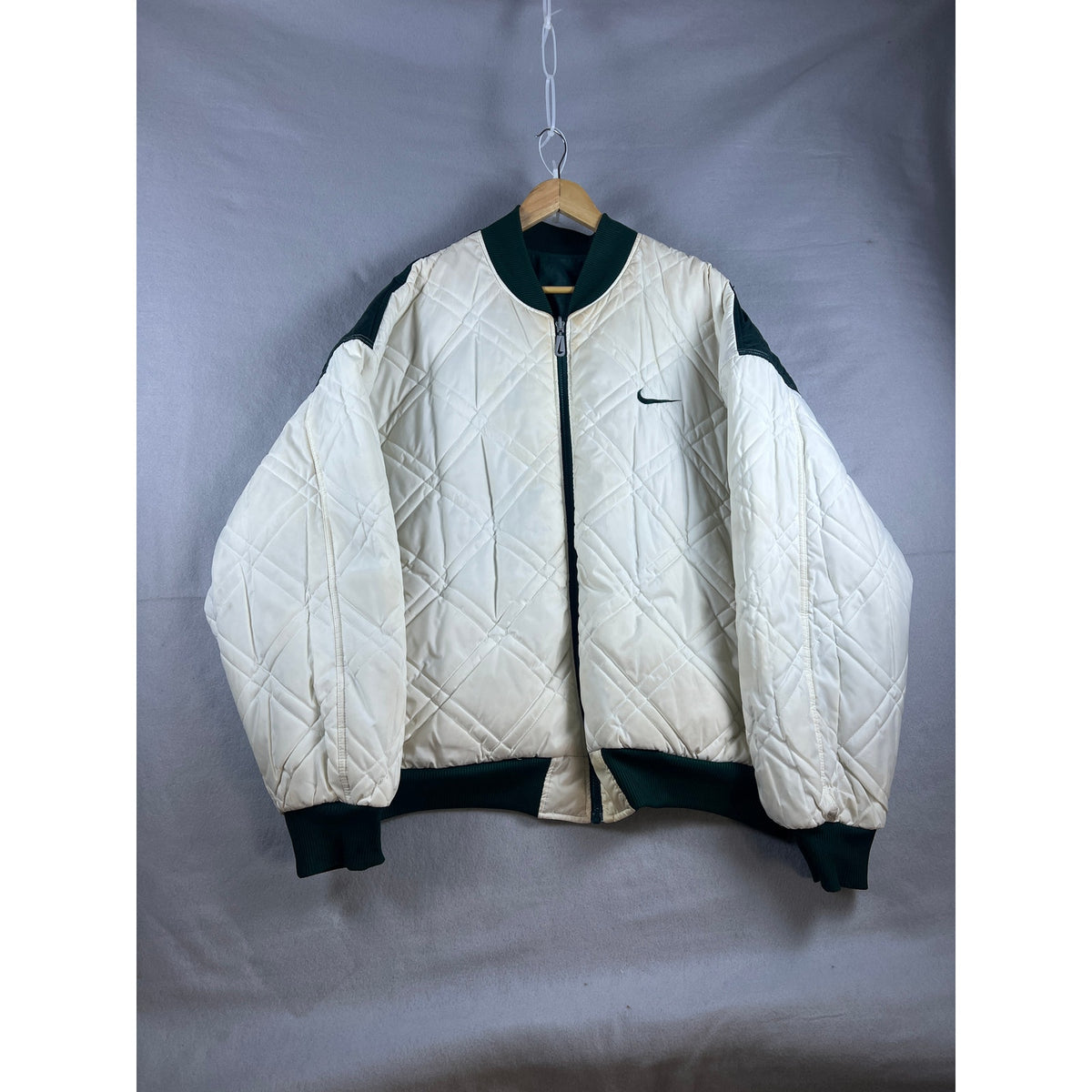 Vintage Nike Swoosh Reversible Puffer Jacket - XXL