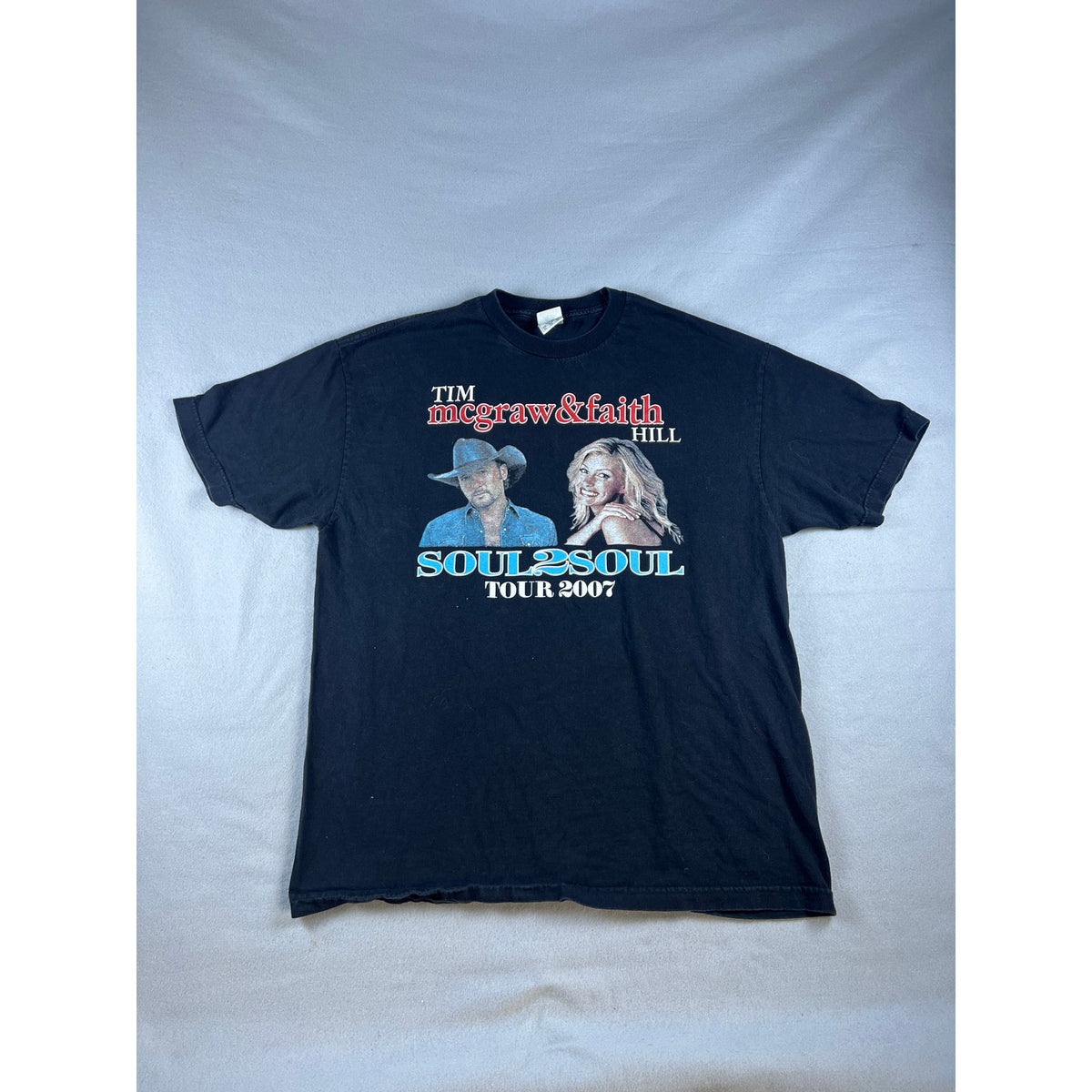 Vintage Tim McGraw Faith Hill Soul 2 Soul Tour 2007 Shirt - XL