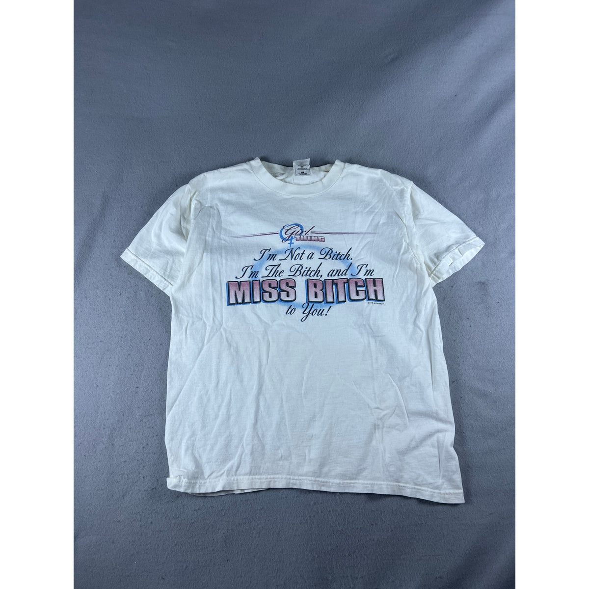 Vintage Y2K Girl Thing Miss Bitch T-Shirt - L