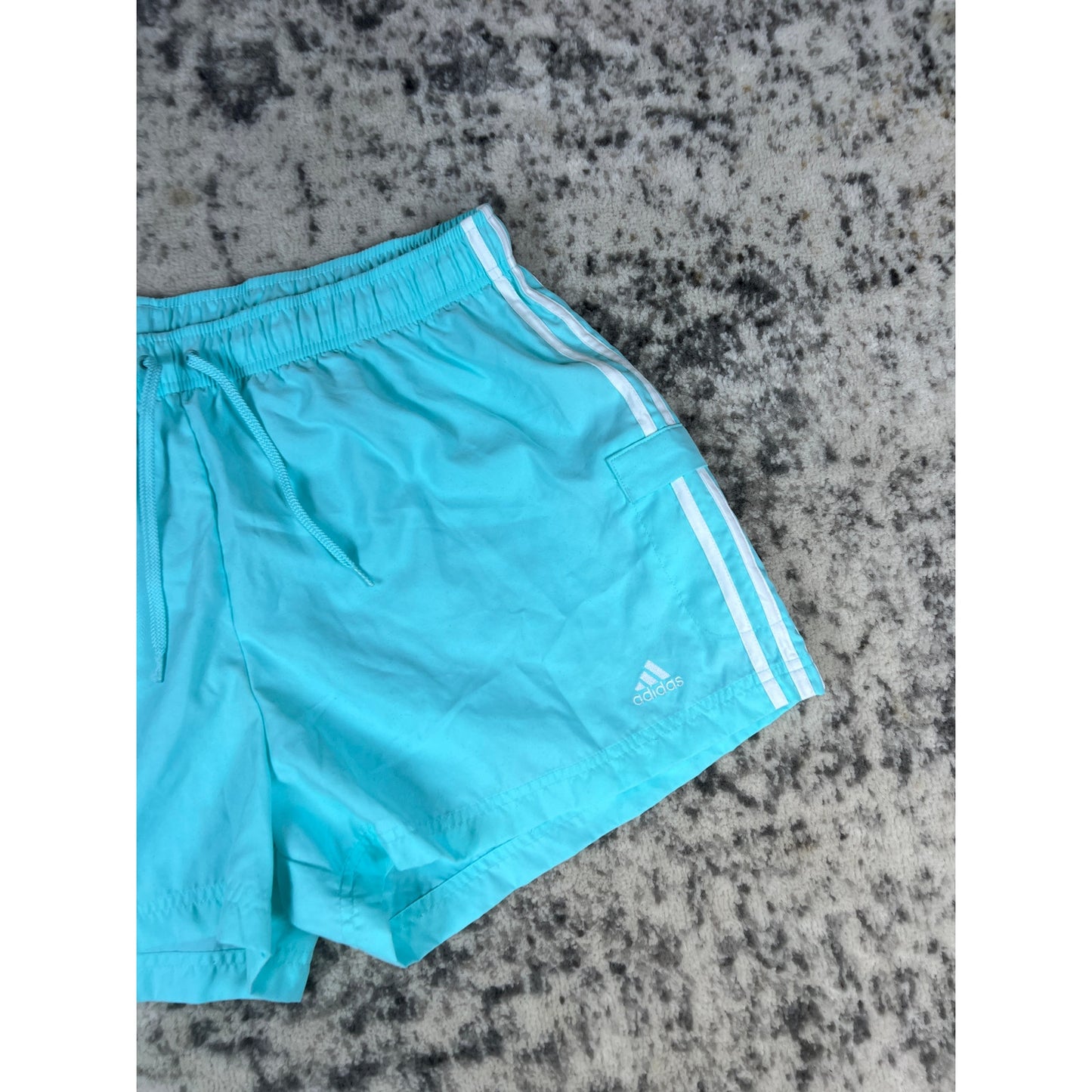 Teal Blue Adidas Track Shorts - XL