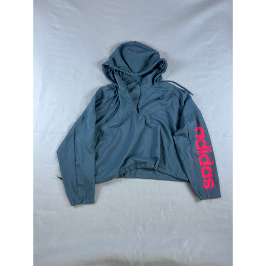 adidas Crop Windbreaker Jacket Womens - L