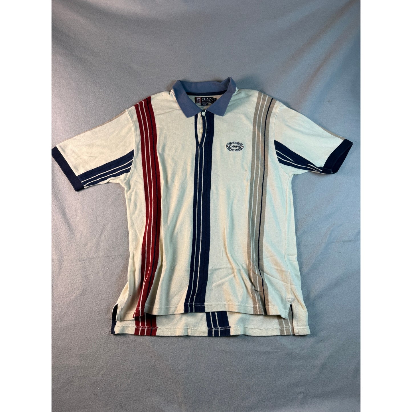 Vintage Chaps Ralph Lauren Striped Polo Shirt - XL