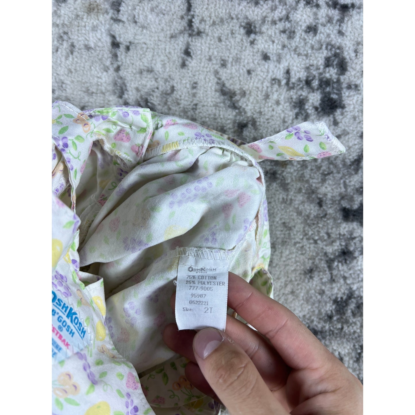80's Vintage Floral Oshkosh B'gosh Shortalls - 2T