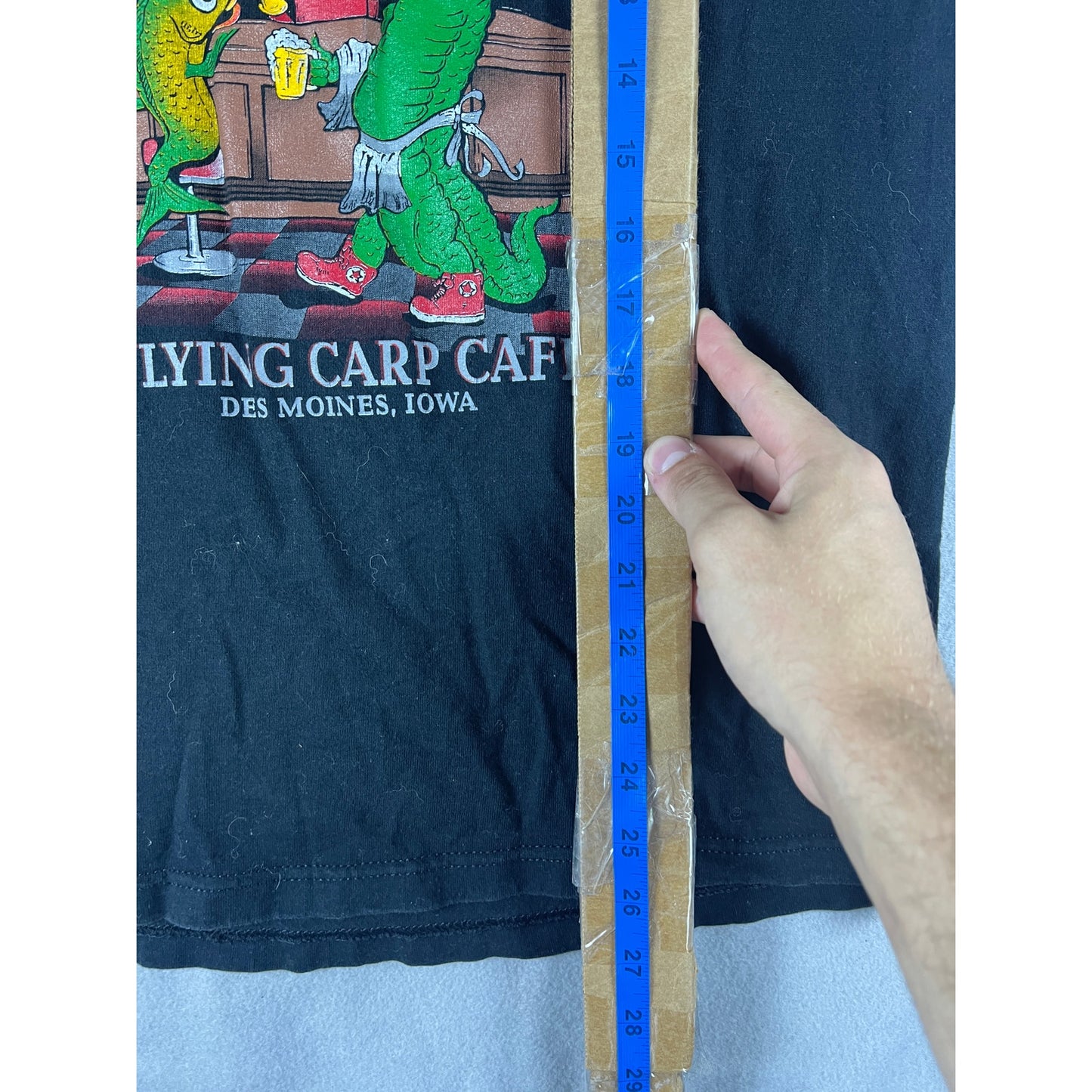 Vintage Buzzard Billys Flying Carp Cafe T-Shirt - L