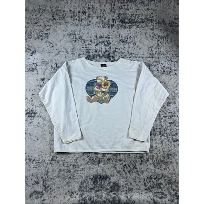 Vintage White Teddy Bear Crewneck - XL