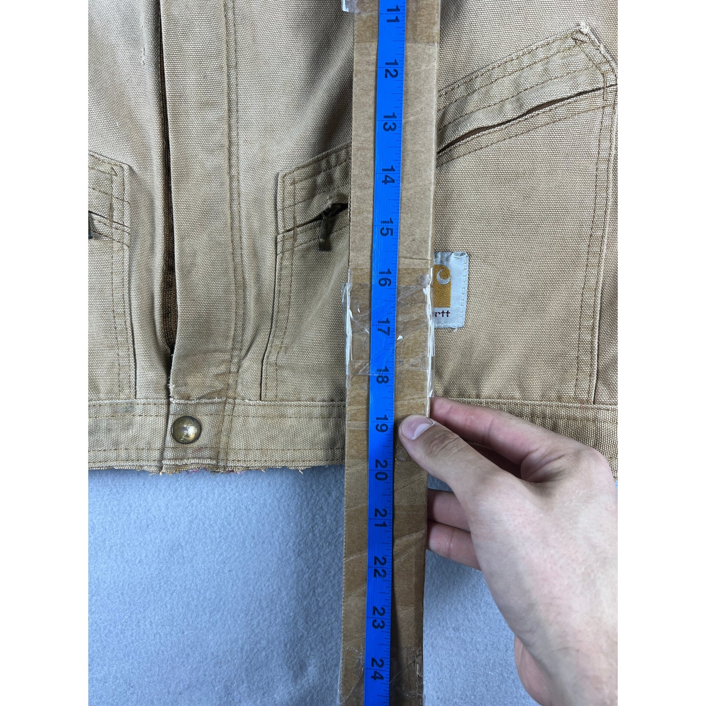 Vintage Carmel Tan Cropped Carhartt Jacket - XL