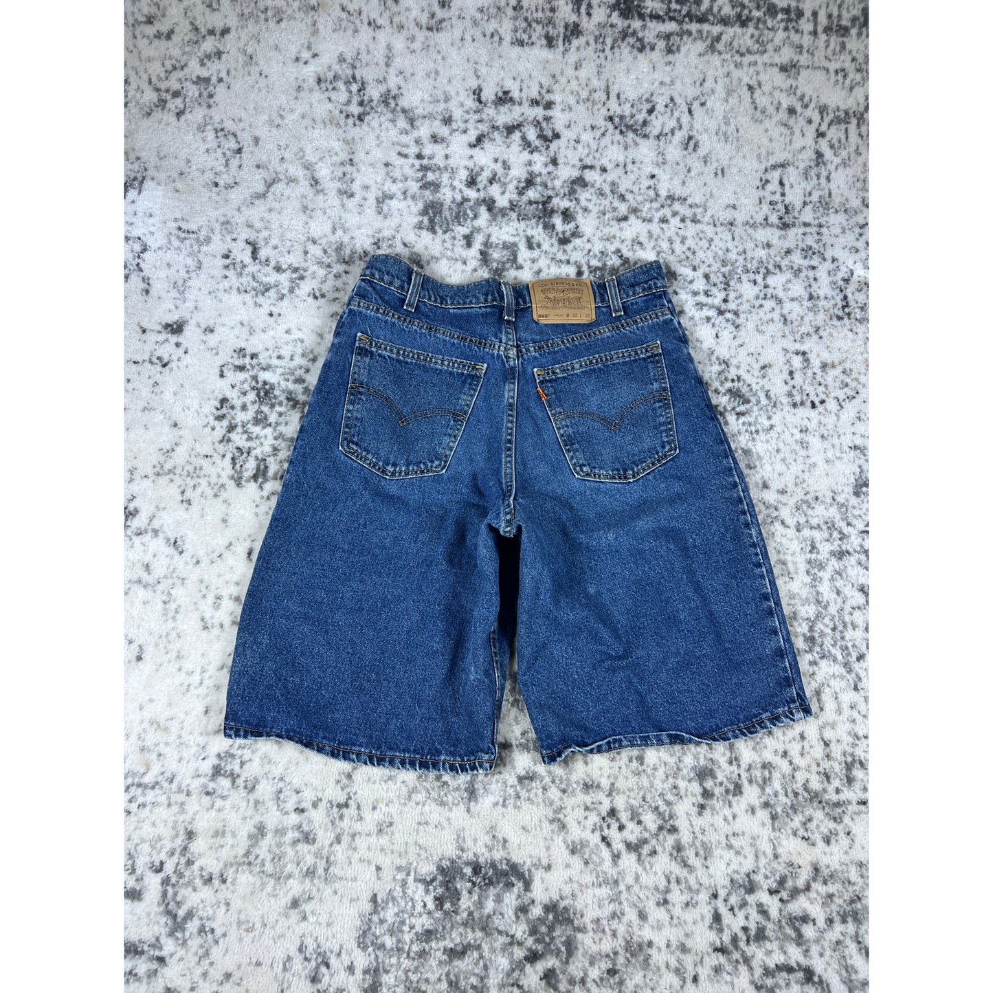 VTG Levi's Orange Tab Denim Shorts 32 Baggy Dark Wash 90s Jorts