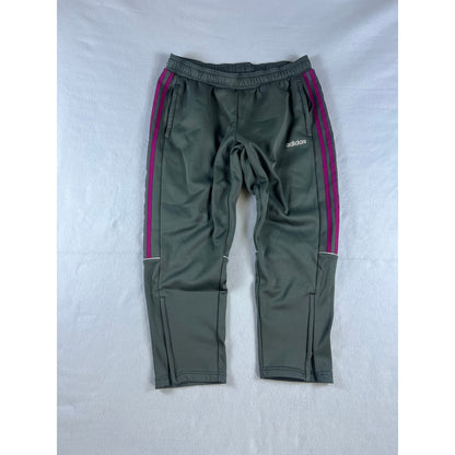 Adidas Grey Stripped Sweatpants - YL