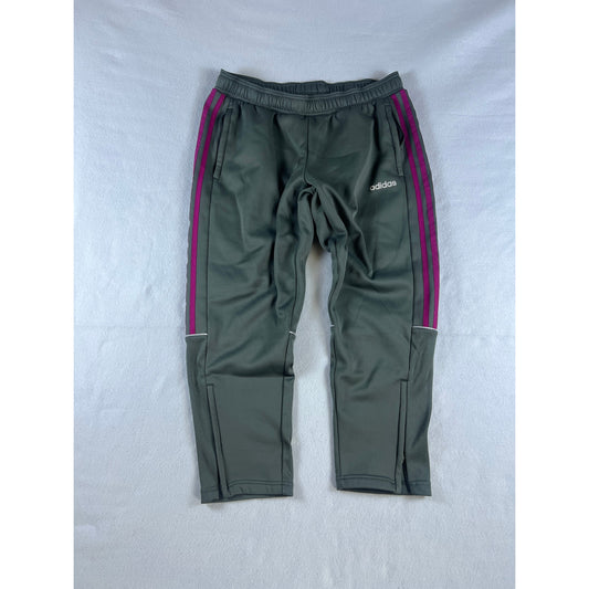 Adidas Grey Stripped Sweatpants - YL