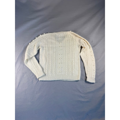 Vintage Cable Knit Chunky Sweater Womens - S