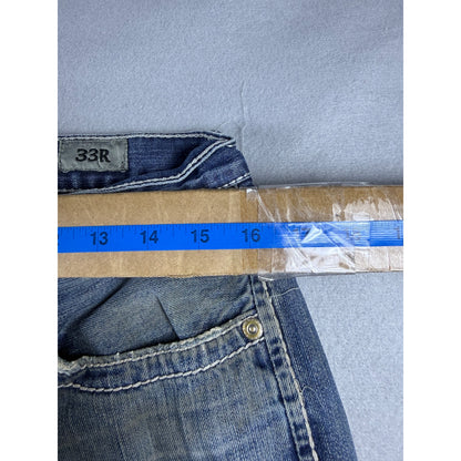 BKE Tyler Straight Thick Stitch Jeans - 33R
