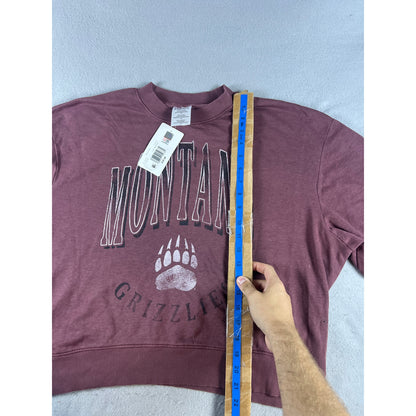 Montana Grizzlies Crop Oversized Sweatshirt Womens - XL
