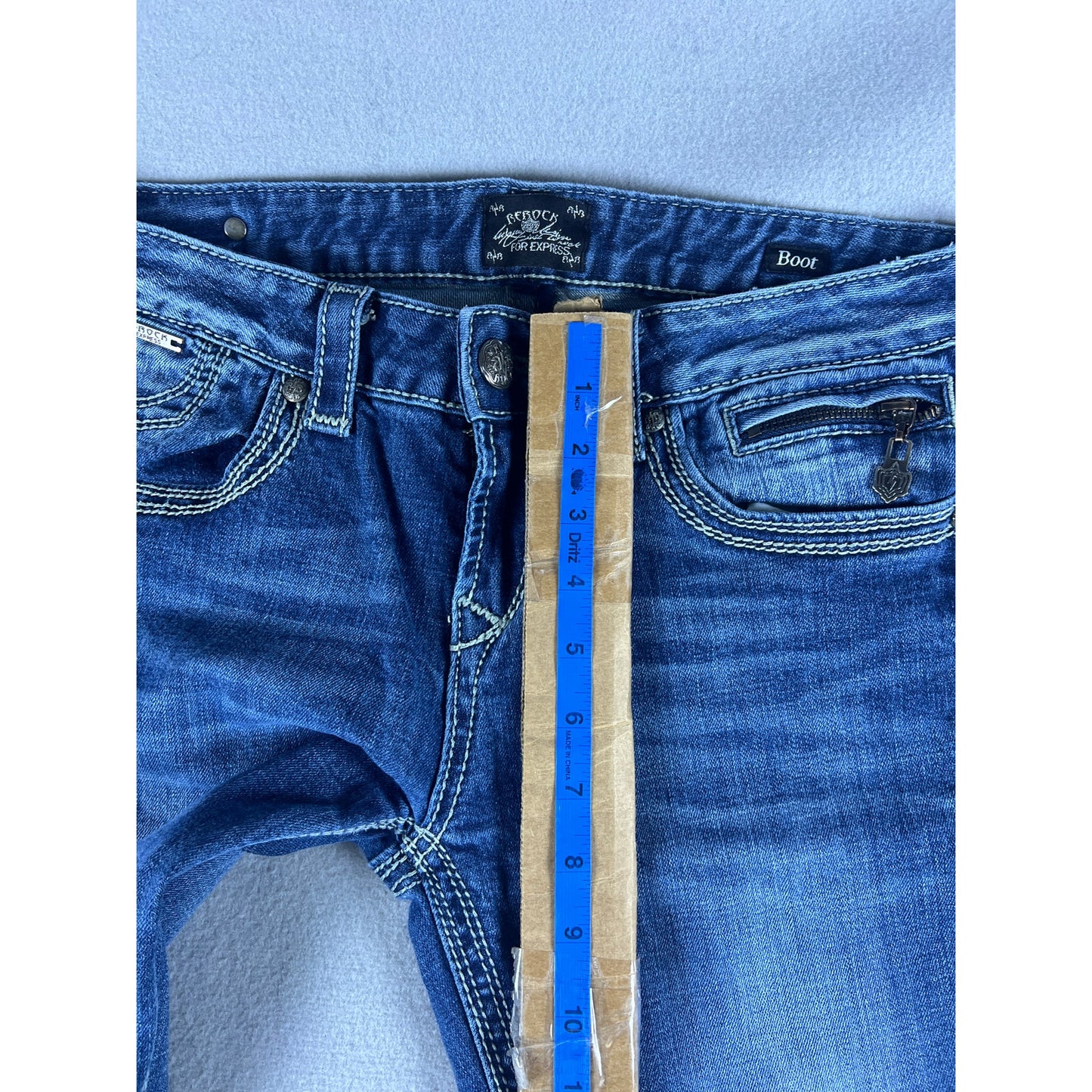 Y2K Rerock Express Bootcut Low Rise Jeans - 8