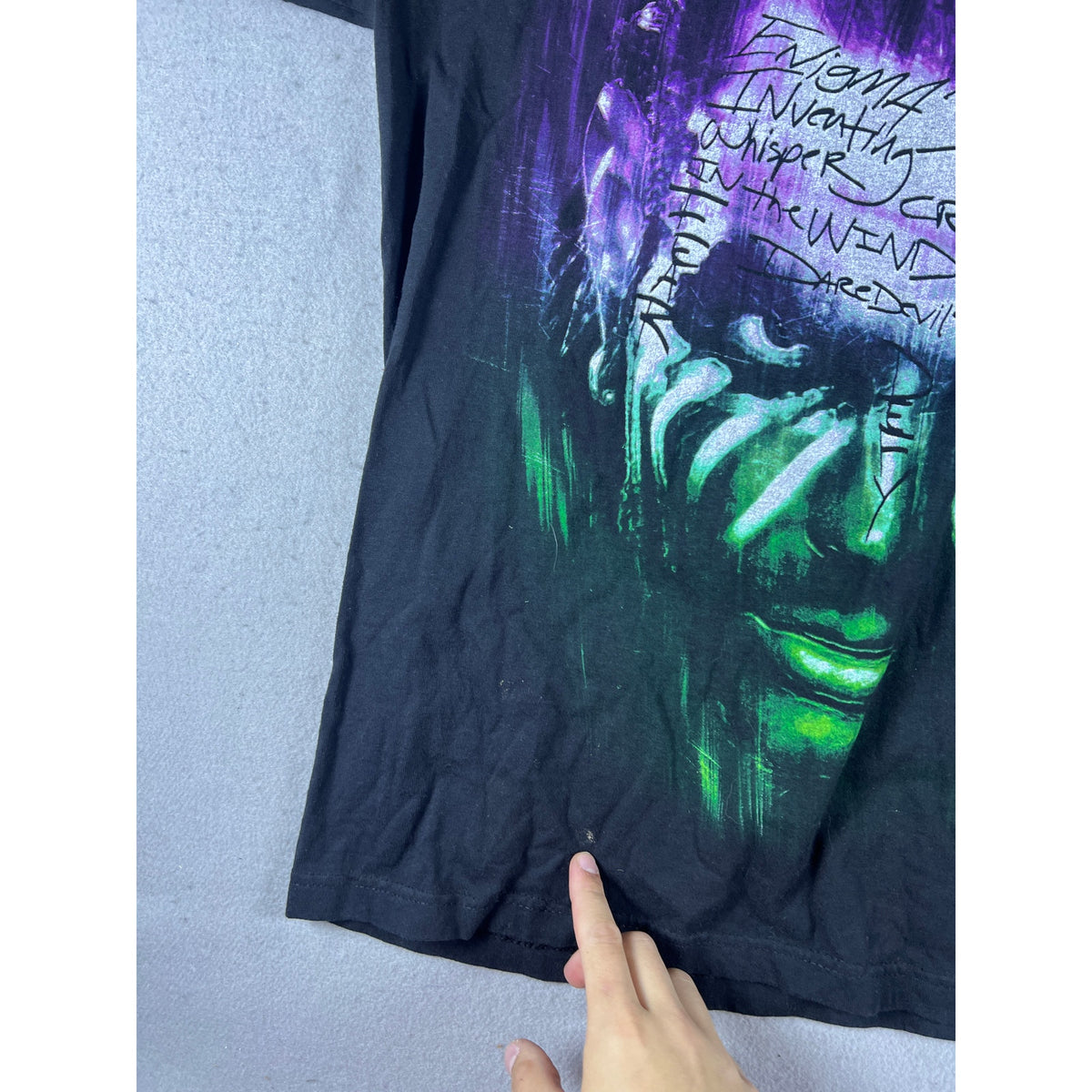 WWE Authentic T-Shirt Mens XL Black Jeff Hardy Immune To Fear Wrestling Graphics