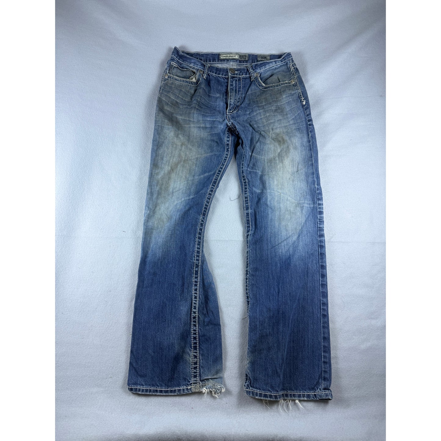 BKE Tyler Straight Thick Stitch Jeans - 33R