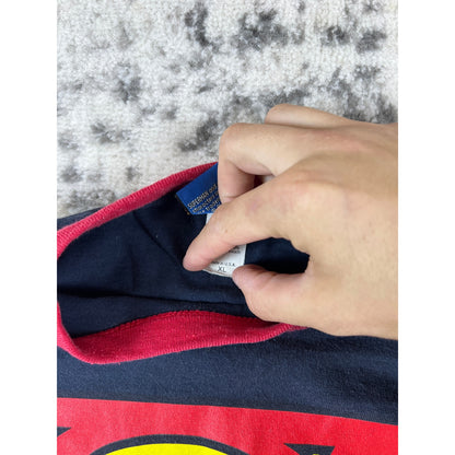 Vintage Superman Ringer Shirt Mens - XL