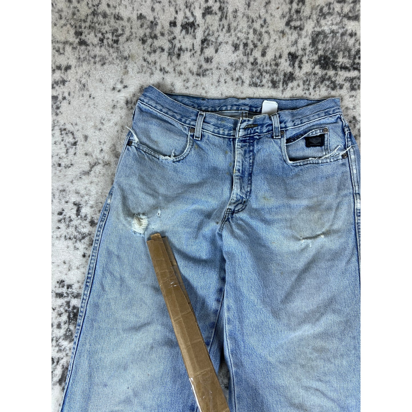 Vintage Harley Davidson Denim Blue Pants - 33