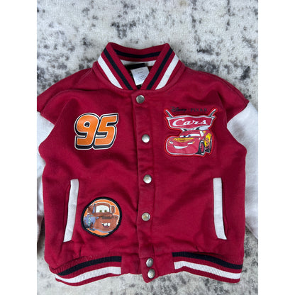 Vintage Disney Pixar Cars Pit Crew Jacket Kids 3T Varsity Y2K