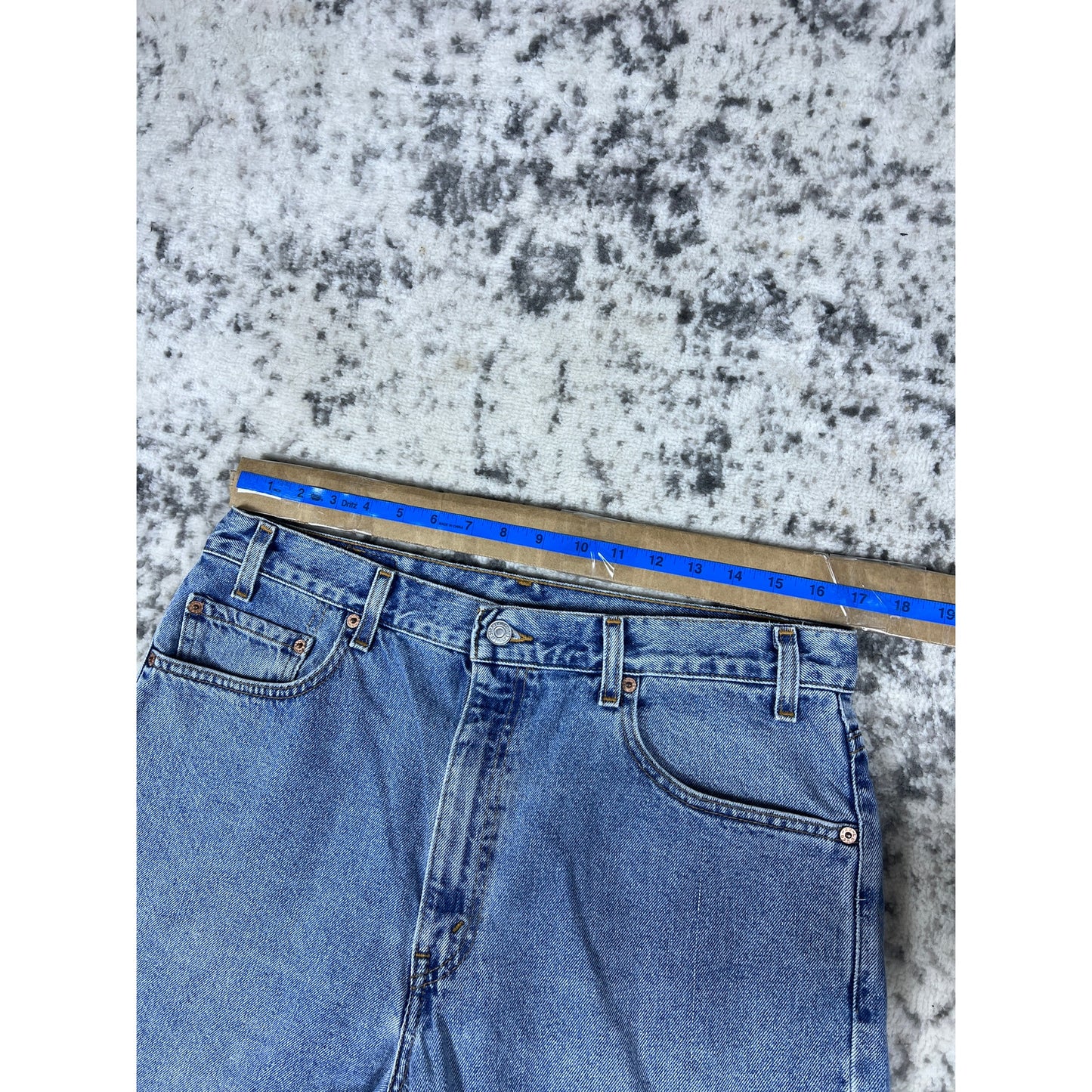 VTG Levi 505 Light Wash Denim Jean Shorts Sz 36 Made in USA 90s