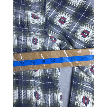 Vintage La Sha Plaid Aztec Shirt - L