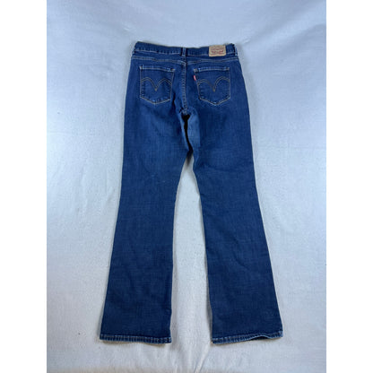 Levi's Classic Bootcut Dark Wash Distressed Jeans - 10