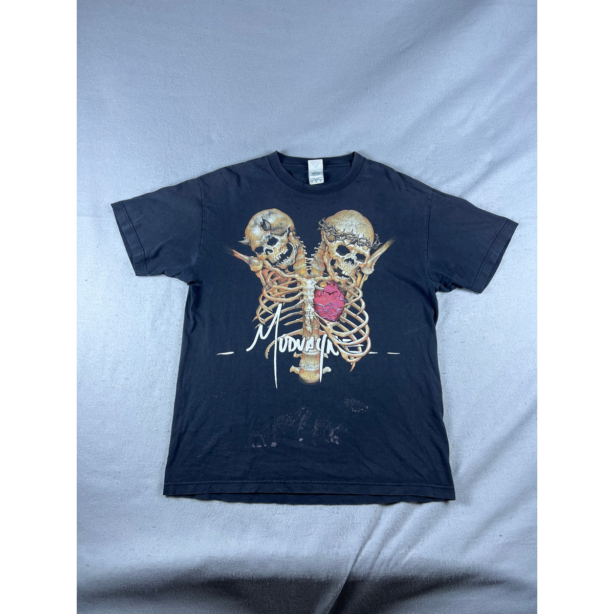 Mudvayne Skeleton Spine Heavy Metal T-Shirt - L