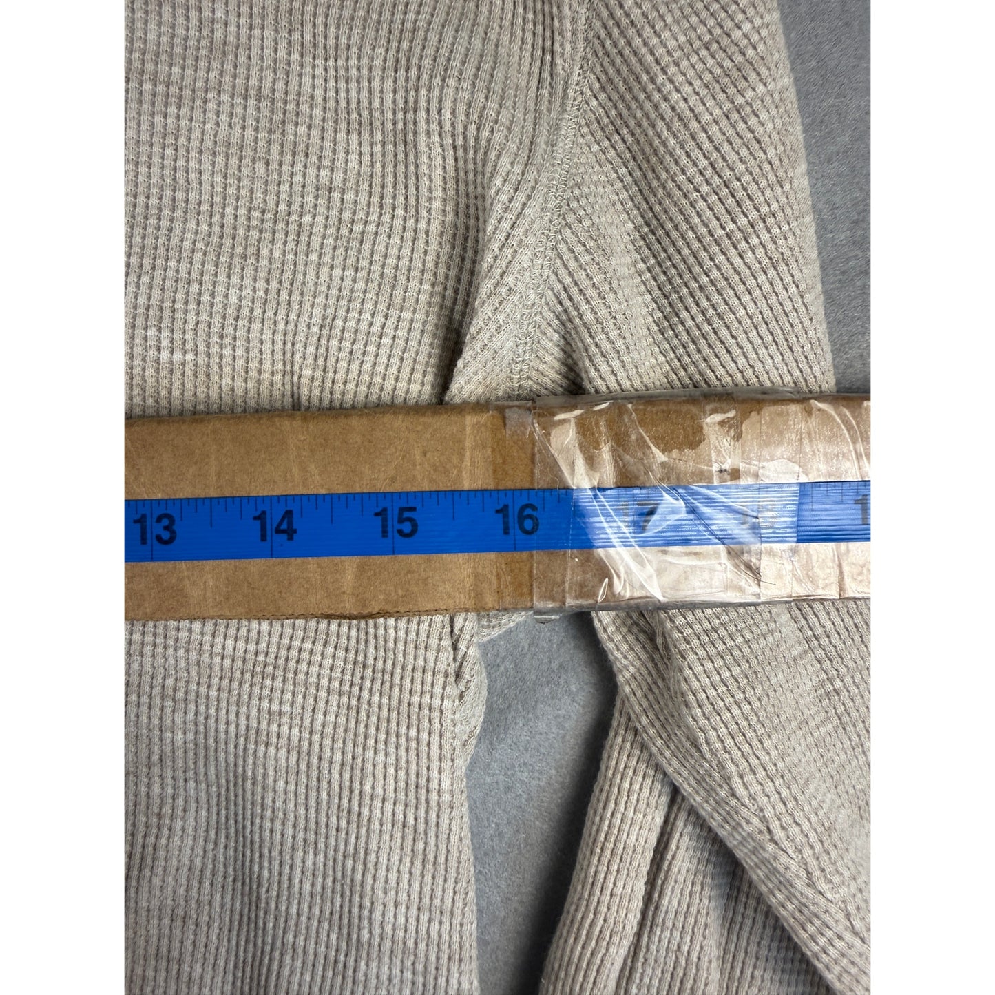 Arizona Jean Thermal Henley Shirt - L Beige