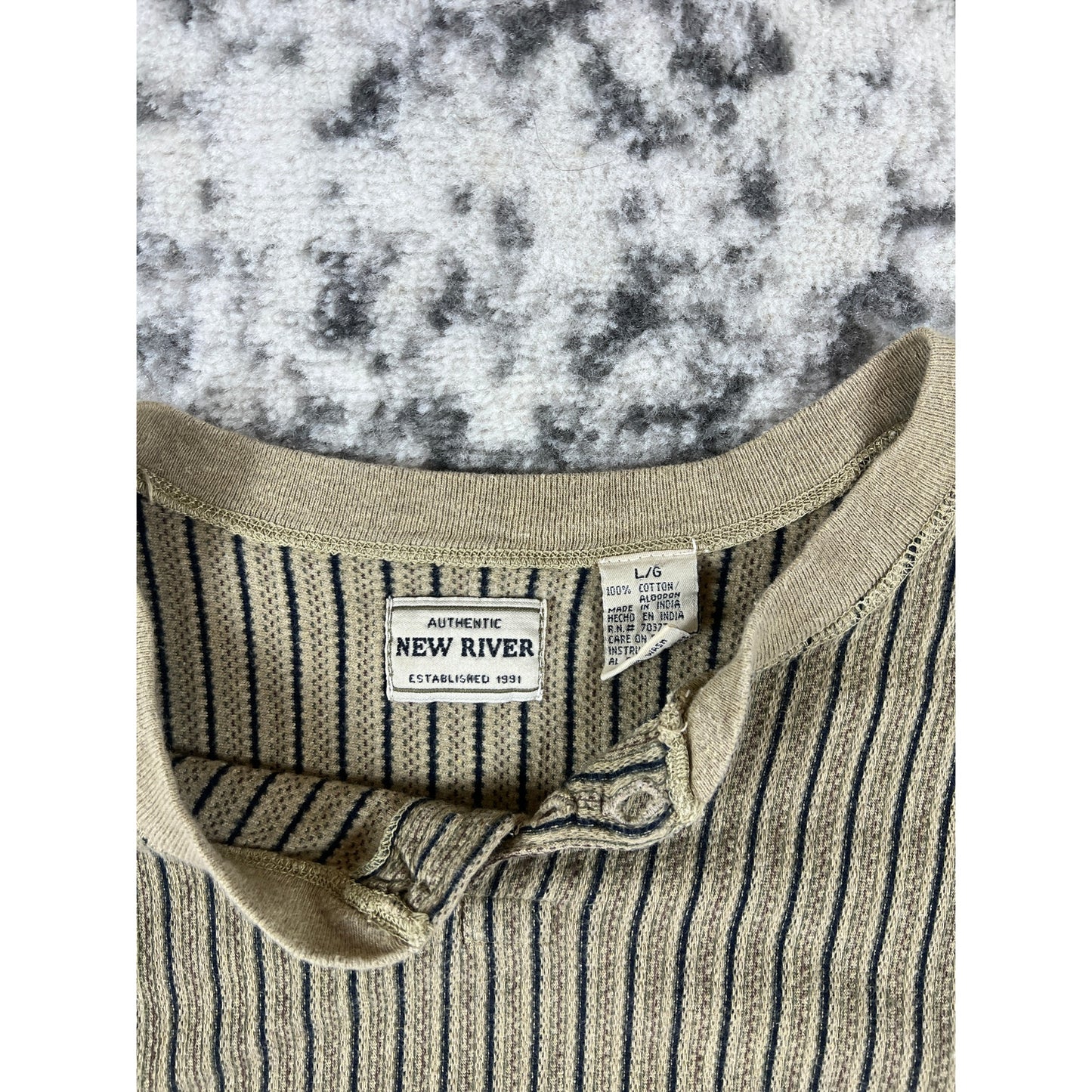 Vintage New River Henley Shirt - L