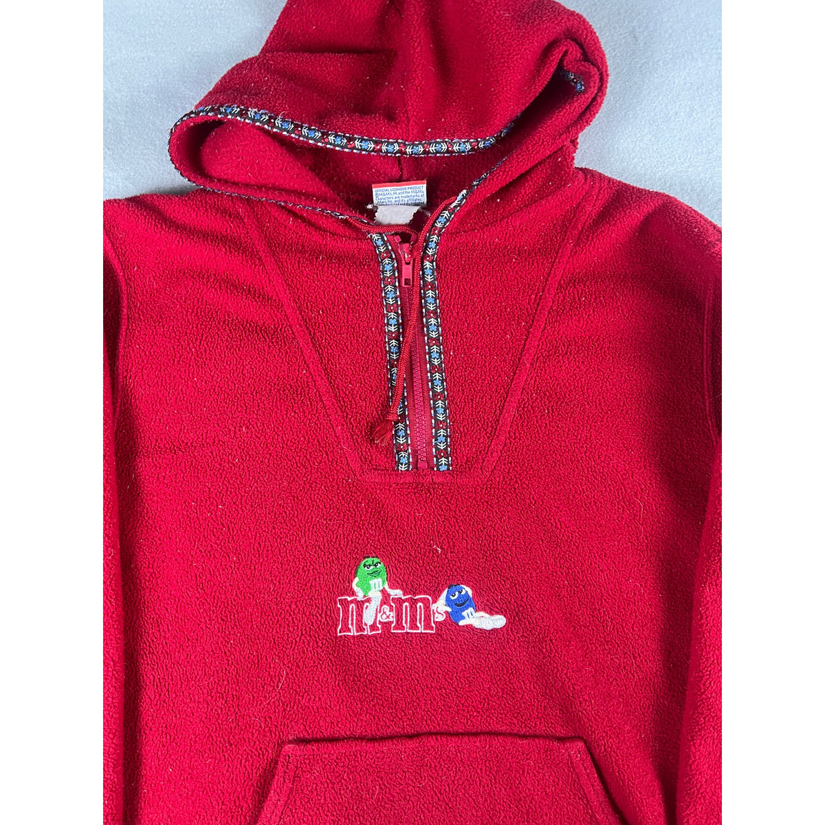 Vintage M&Ms Fleece Hoodie Sweatshirt - M