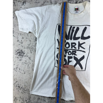 Vintage 90s Will Work For S*x T-Shirt - XL