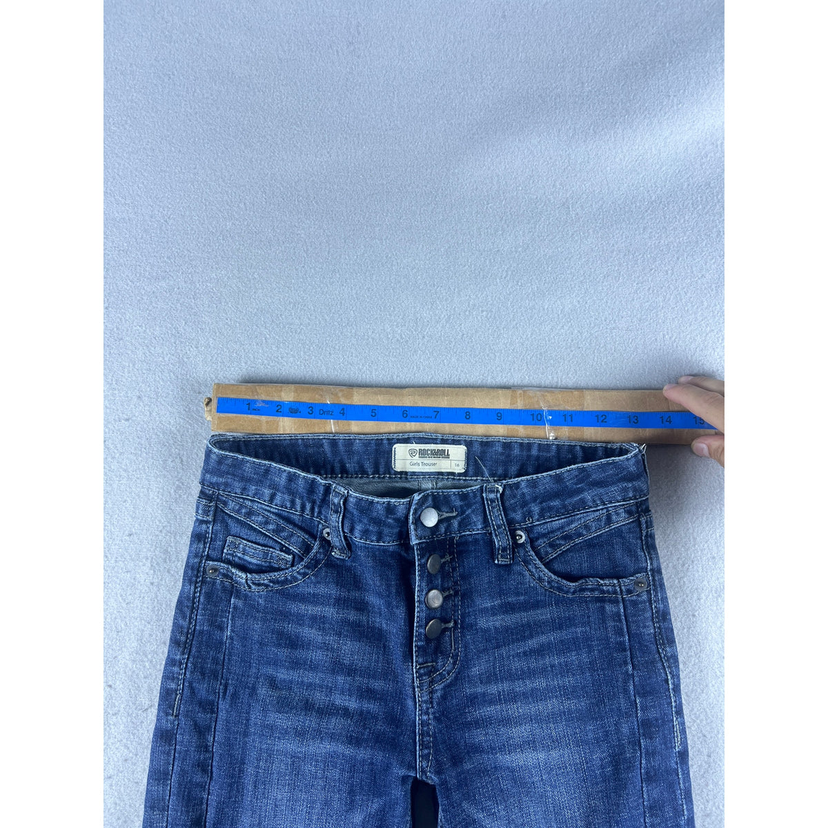 Rock & Roll Flare Low Rise Denim Trouser Jeans Girls - 16