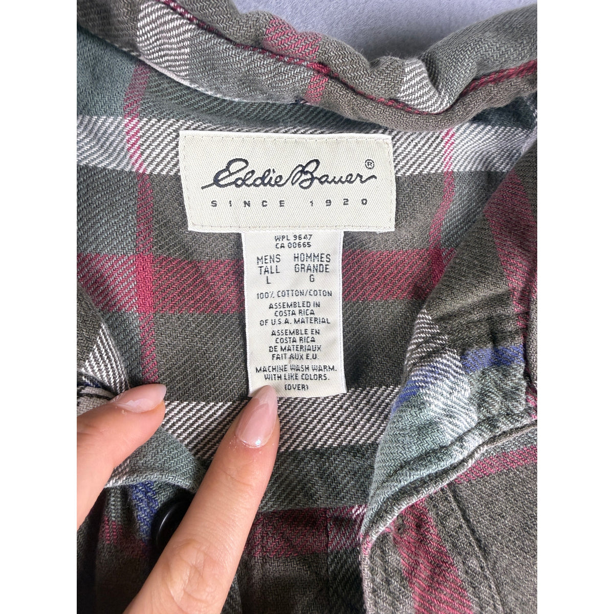 Eddie Bauer Flannel Plaid Shirt - LT