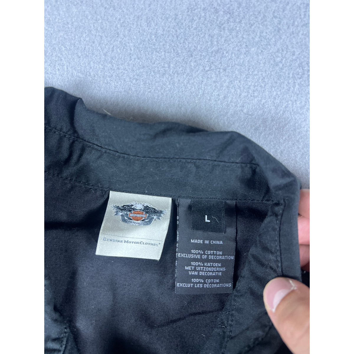 Harley-Davidson Biker Grunge Shirt Womens - L