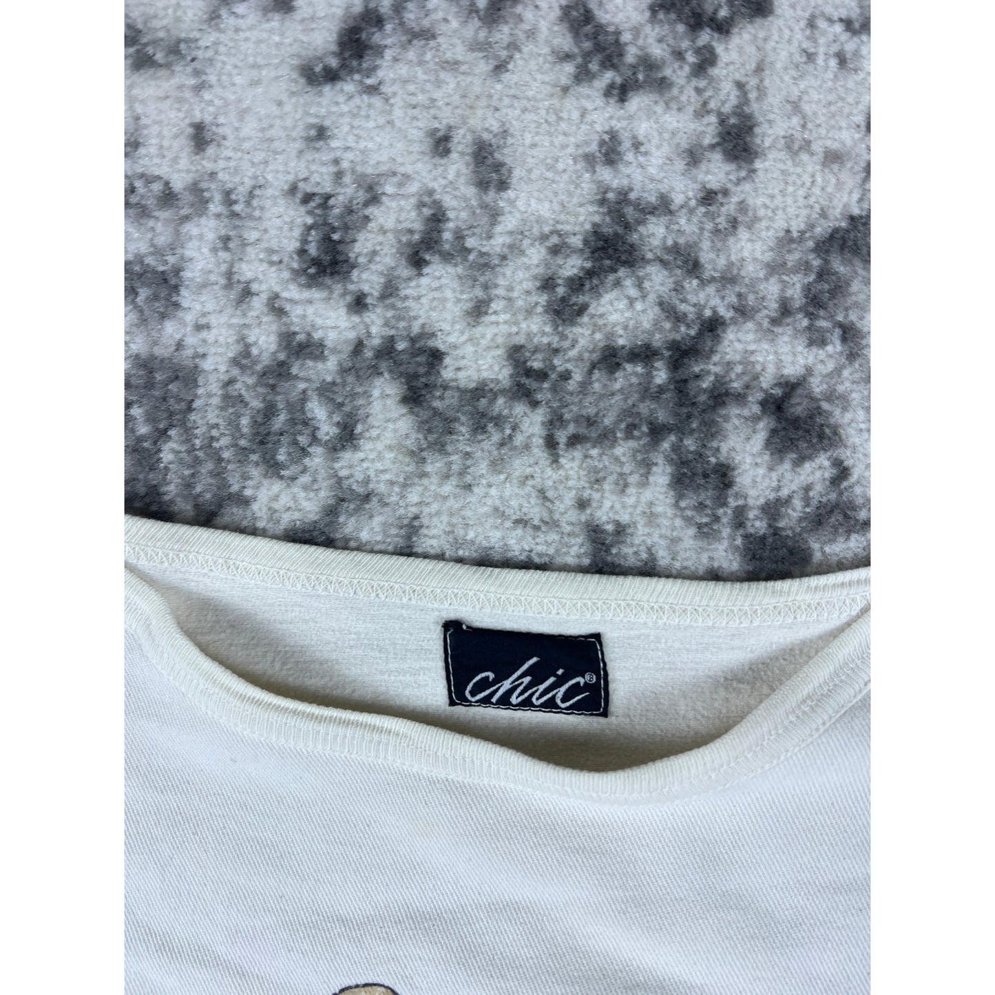 Vintage White Teddy Bear Crewneck - XL