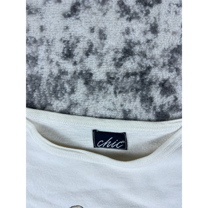 Vintage White Teddy Bear Crewneck - XL