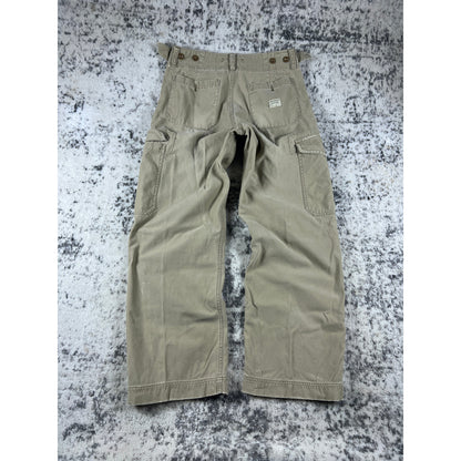 Vintage Canvas Tan American Eagle Baggy Pants - 30