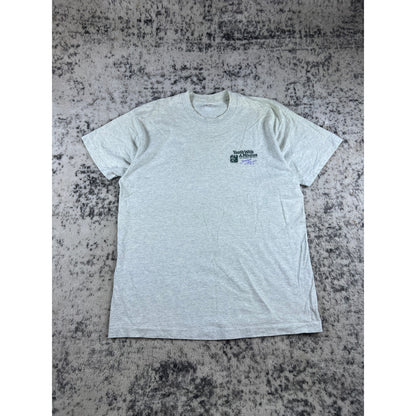 Vintage Jesus T-Shirt Mens XL Heather Gray Youth With A Mission Fruilt of the loom