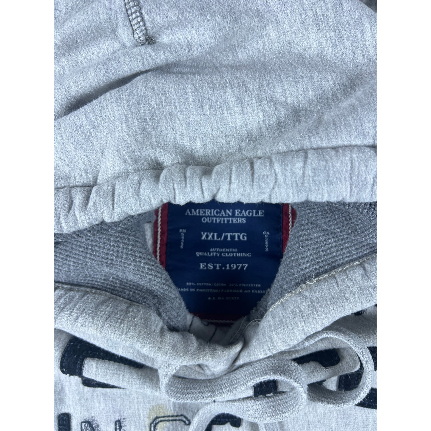 Vintage American Eagle Spellout Hoodie - XXL