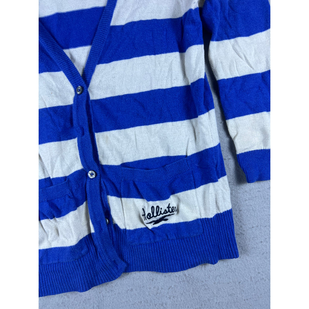 Hollister Striped Nautical Cardigan Womens - M