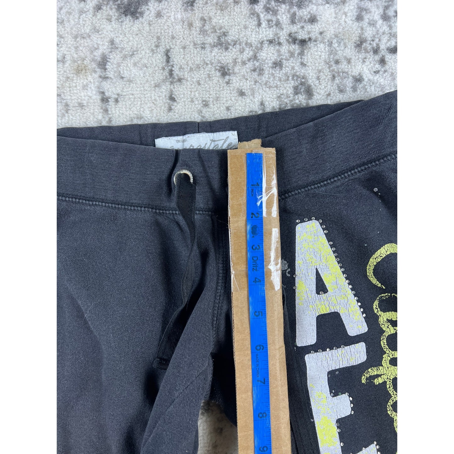 Vintage Aeropostale Sweatpants Adult Medium Black Y2k Baggy Fit