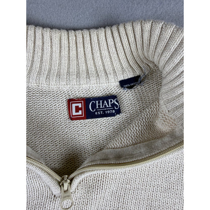 Chaps 1/4 Zip Preppy Sweater - M