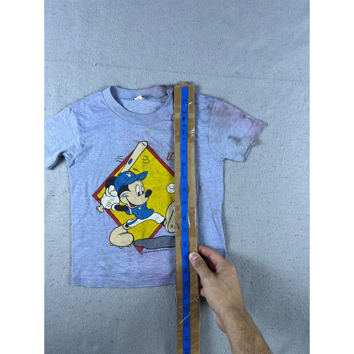 Vintage Disney Mickey Mouse USA Baseball T-Shirt Youth - 7