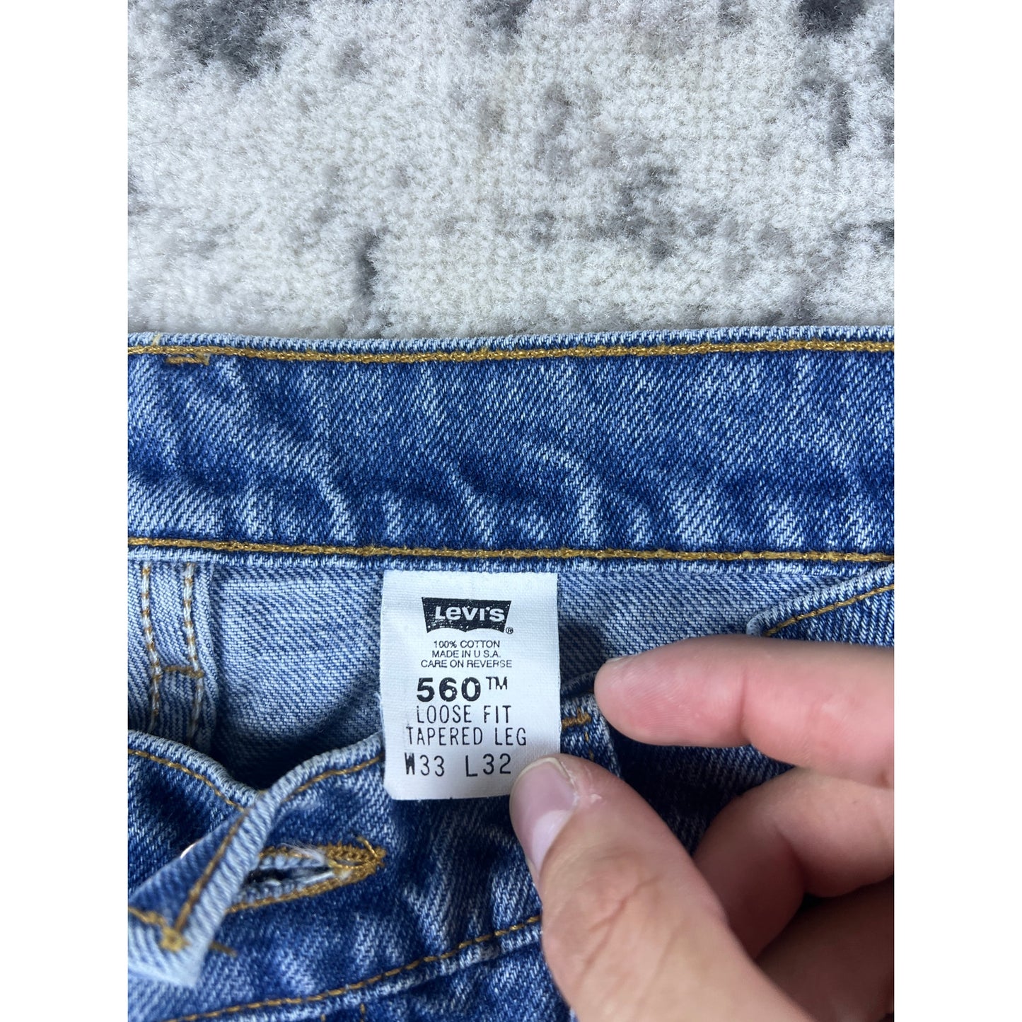 Vintage Levi 560 Denim Blue Jeans - 33
