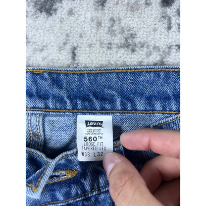 Vintage Levi 560 Denim Blue Jeans - 33