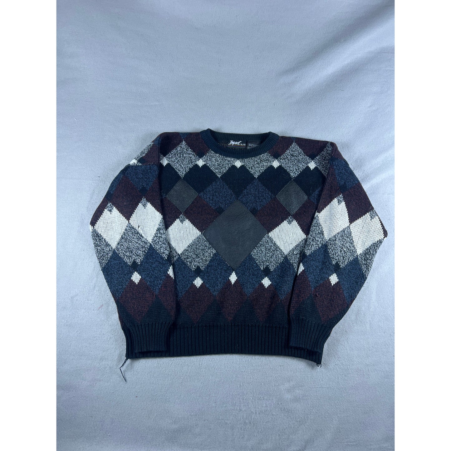 Vintage Impact Argyle Diamond Sweater - XL